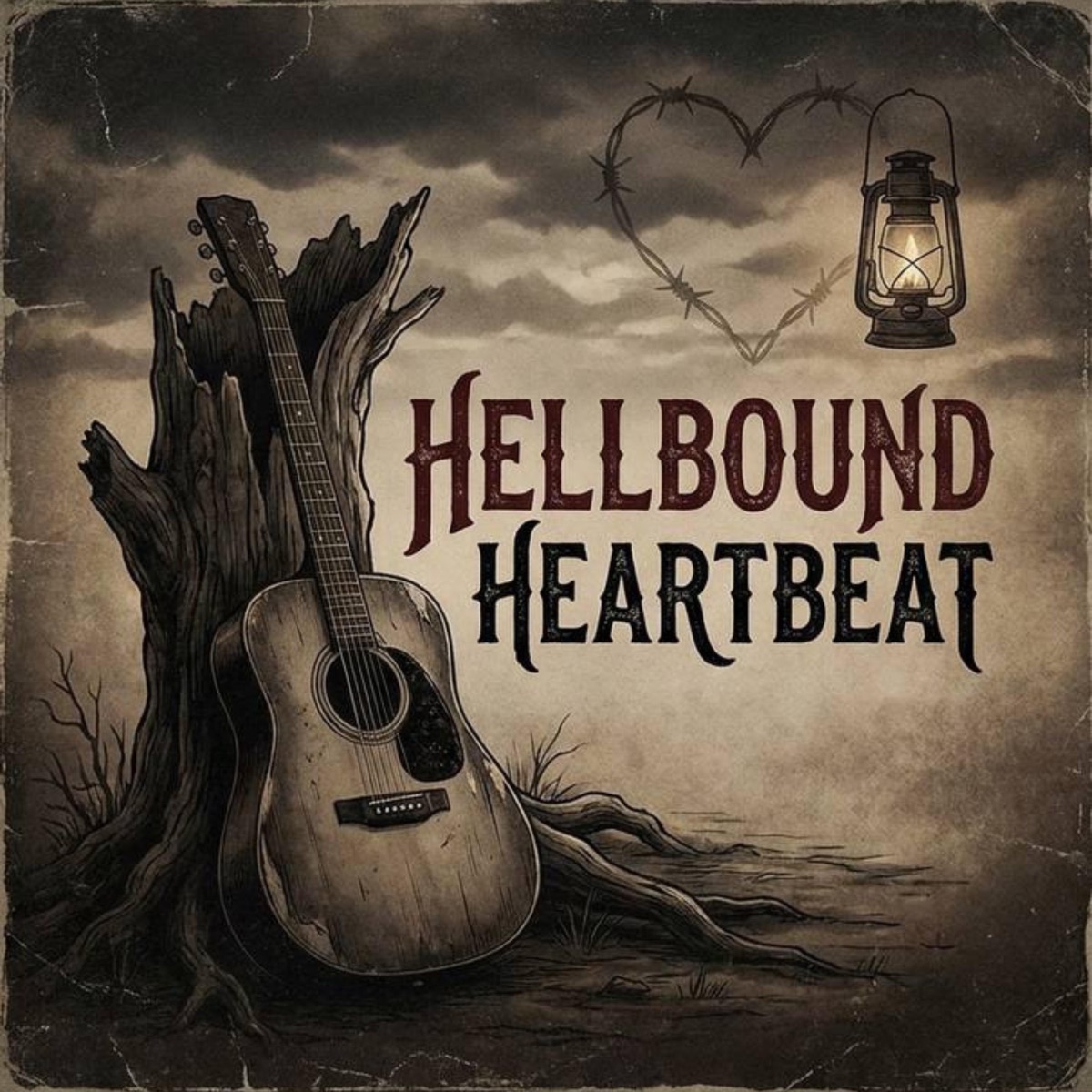 Official single cover art for “Hellbound Heartbeat” by Maddox Chain